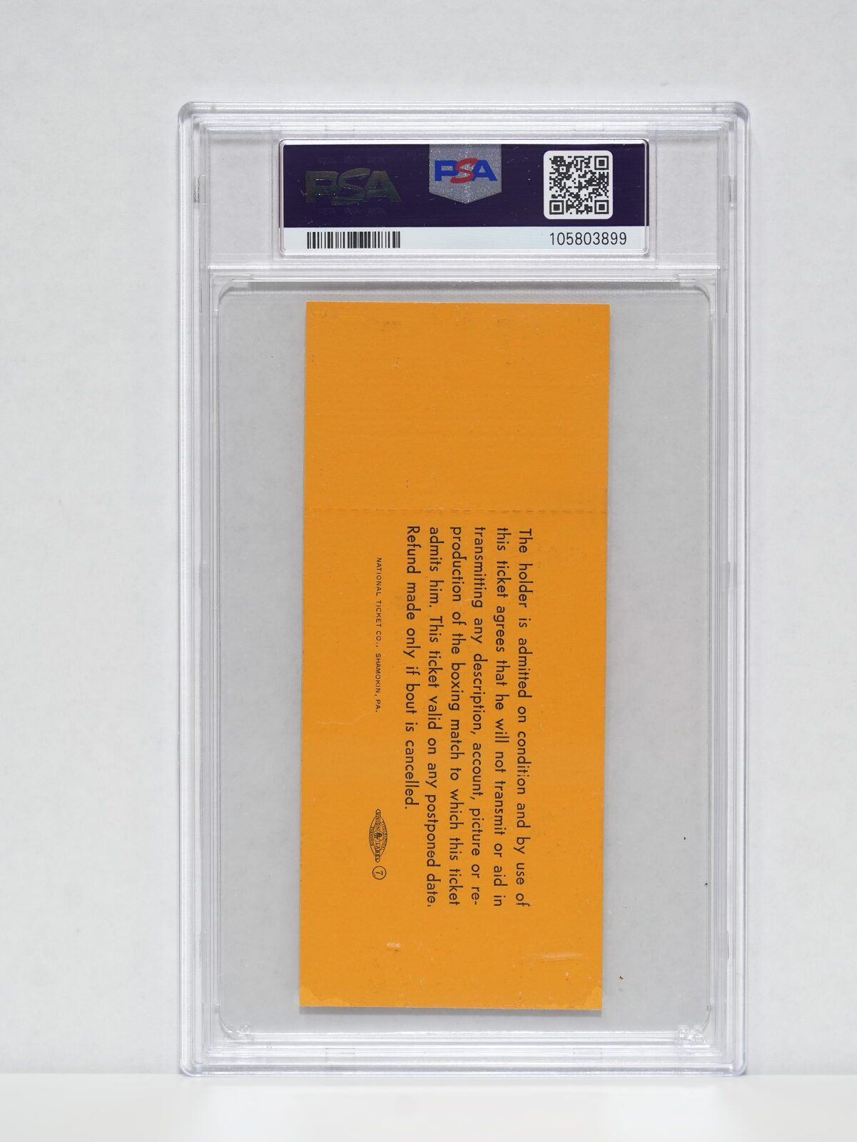 Championship Boxing Match Ticket